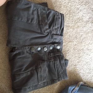 Grey Button up American Eagle Jeans